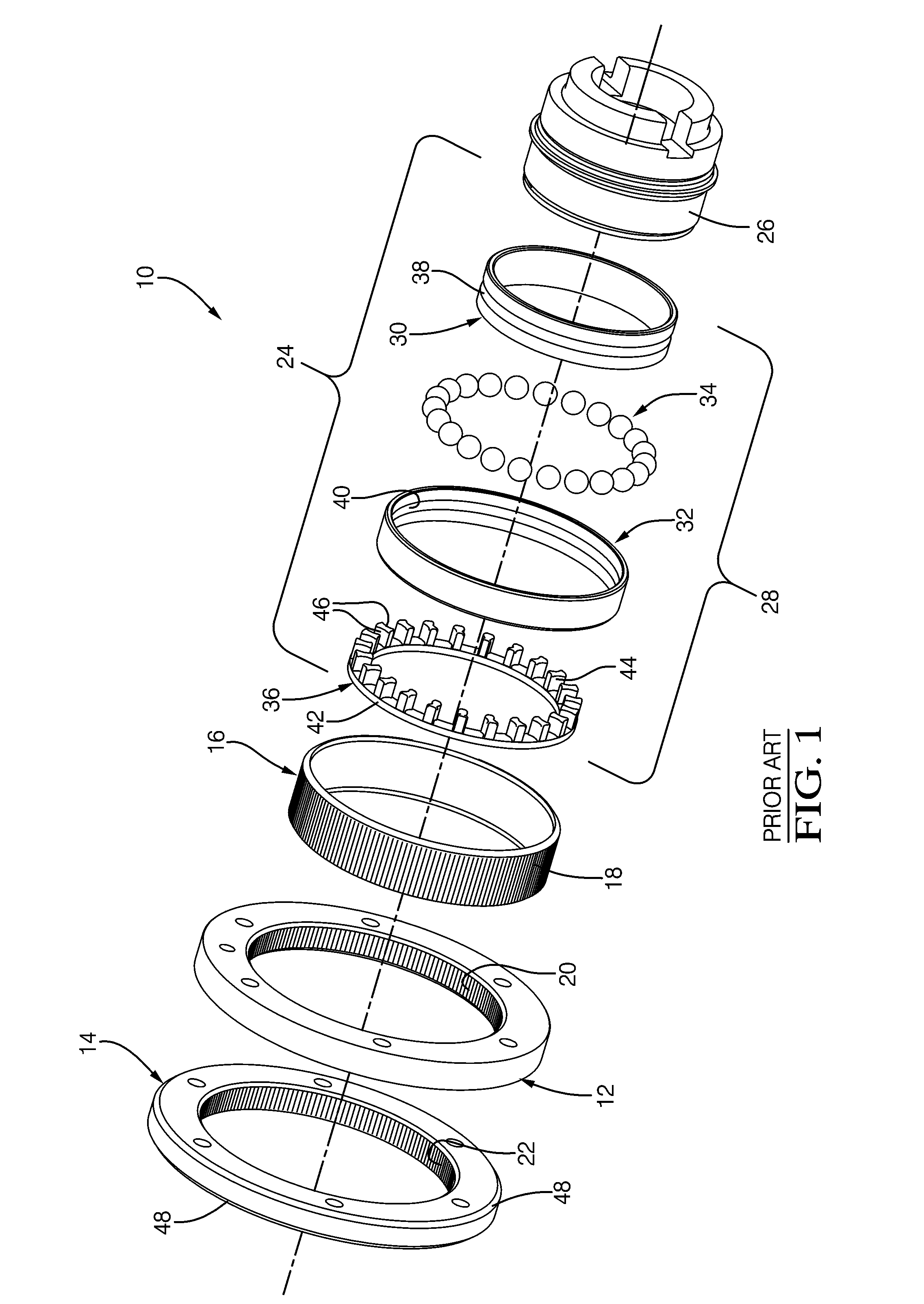 Harmonic Drive Camshaft Phaser with a Harmonic Drive Ring to Prevent Ball Cage Deflection