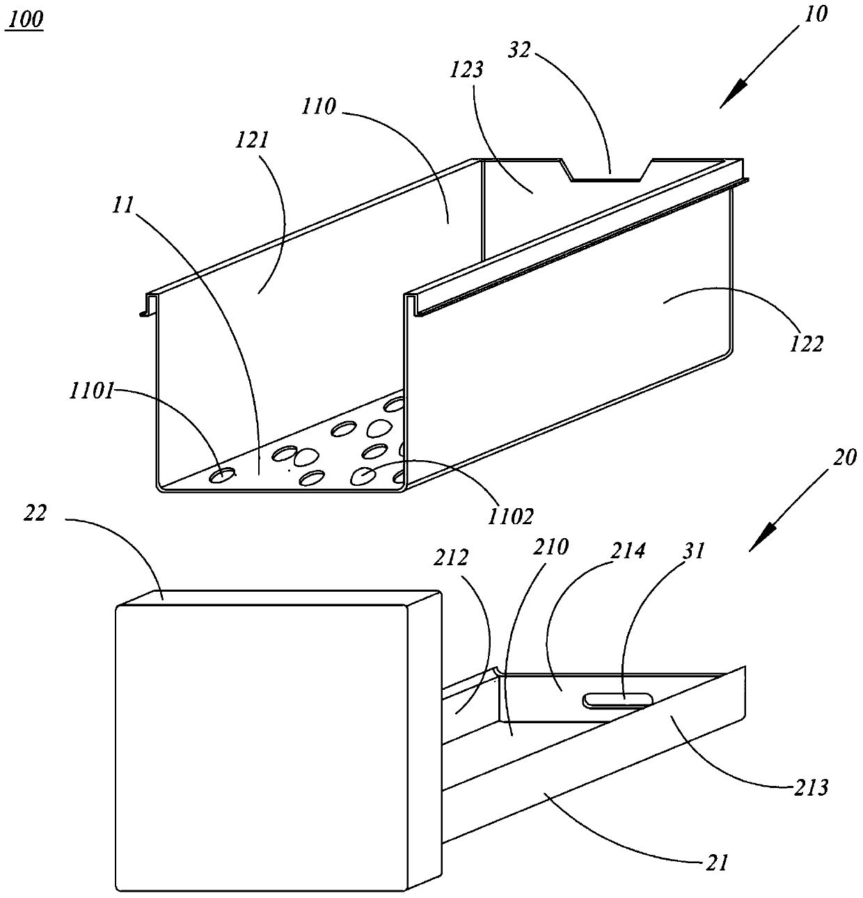 Fresh and cold drawer and air-cooled refrigerator with the same