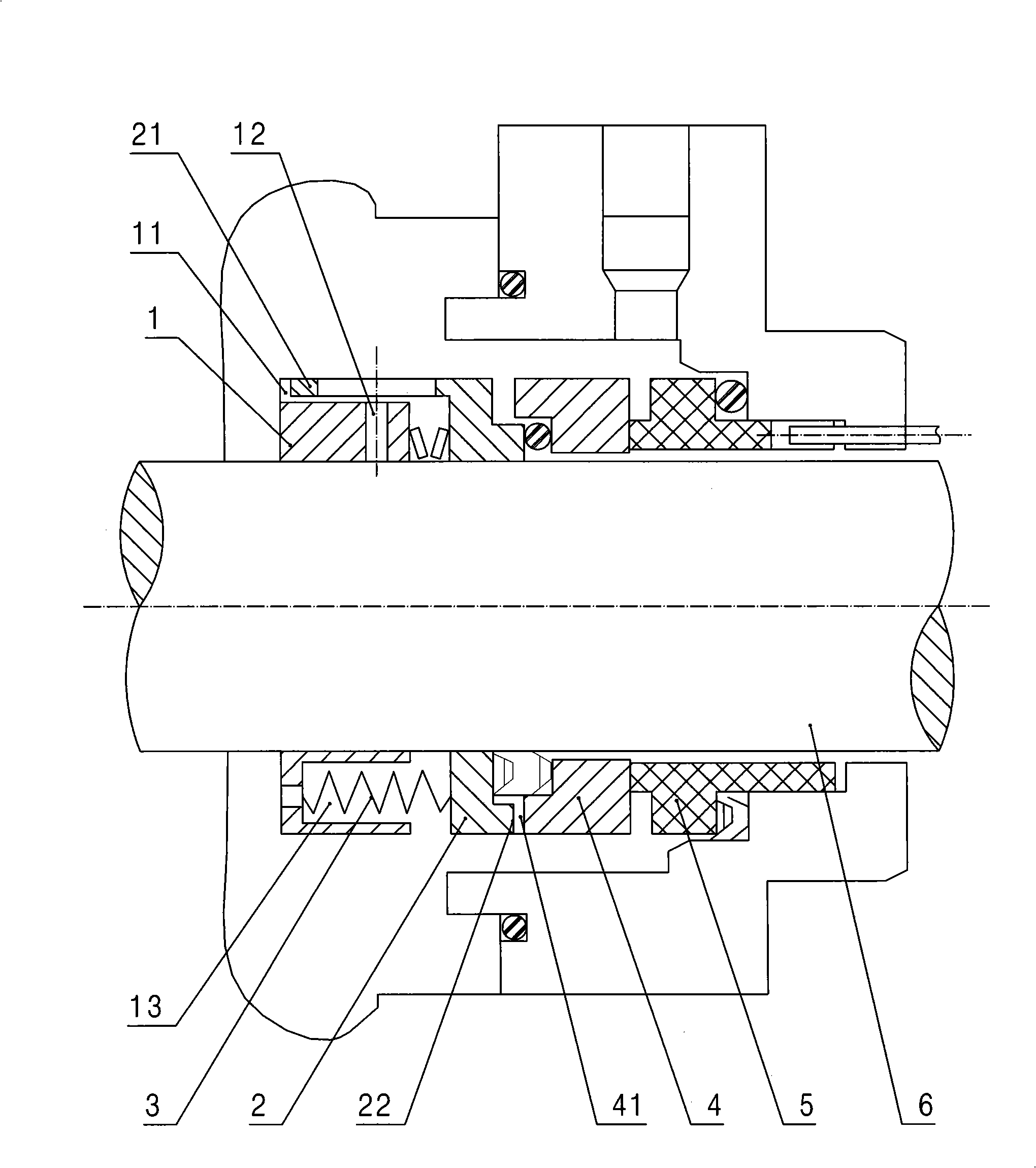 Transmission device for mechanical seal