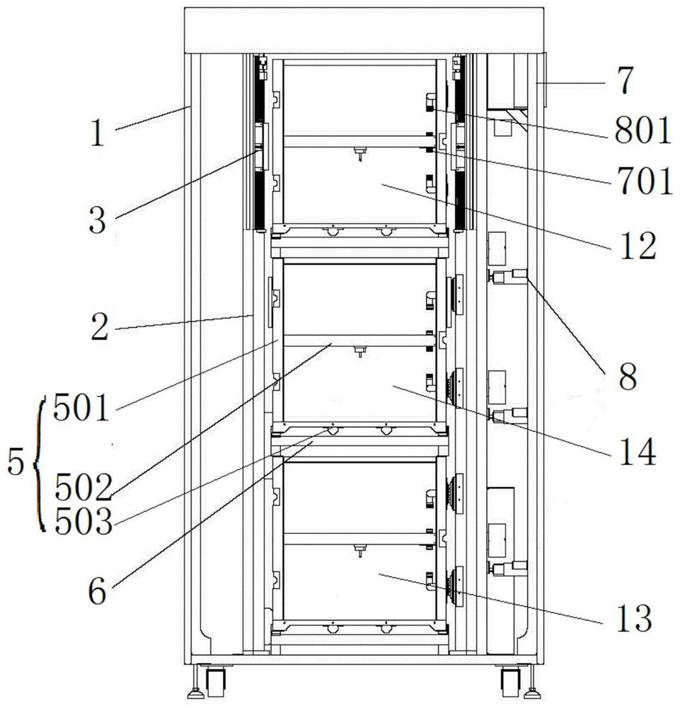 Lifting type endoscope storage cabinet