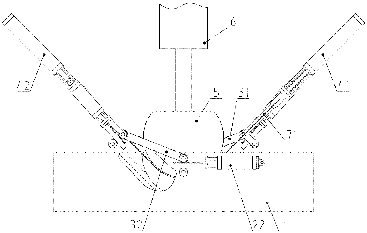 Device for ensuring stamping symmetry of annular supporting ring U-shaped semi-finished product of illuminating lamp of dental operating chair