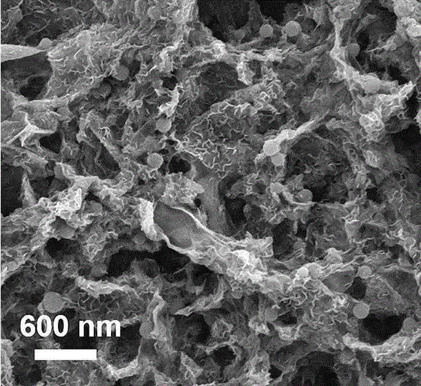 Molybdenum sulfide/graphene/carbon nanoball composite material and preparing method thereof
