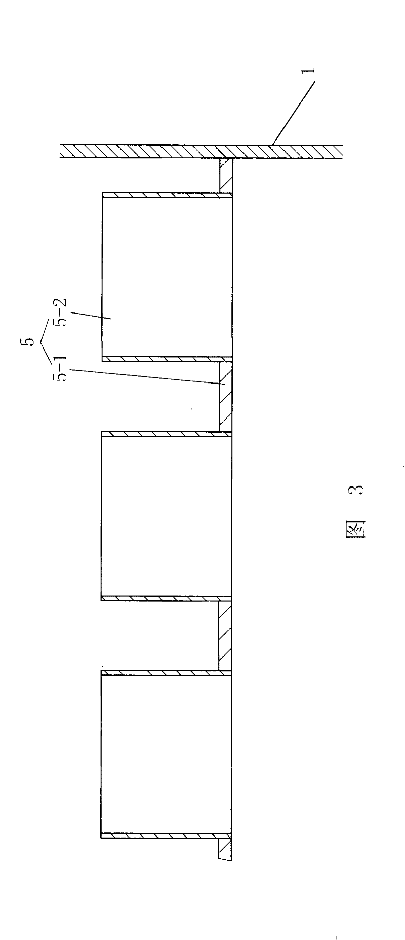 Water film dust removing and desulferizing device for furnace cupola