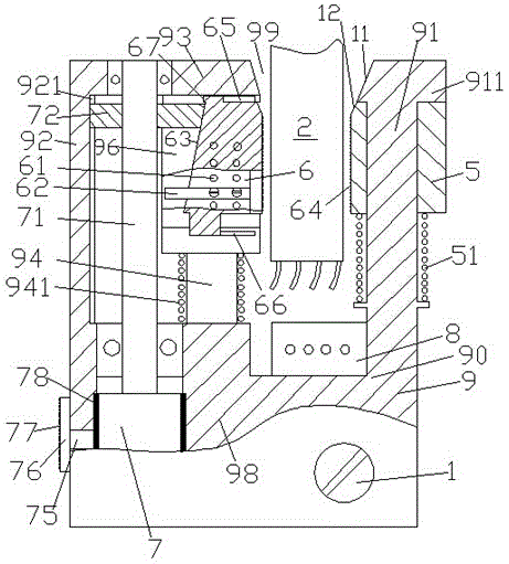 Power cable connection positioning device with heat-absorbing plate