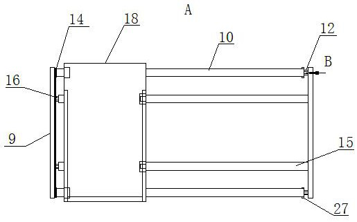 Auxiliary tool for drawing lines with arc curves for mural drawing