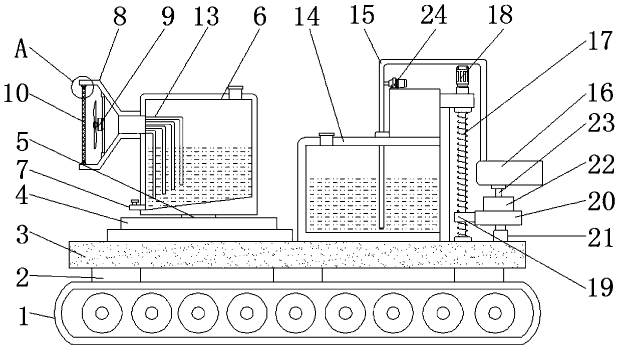 Mobile coal mining dust purification device