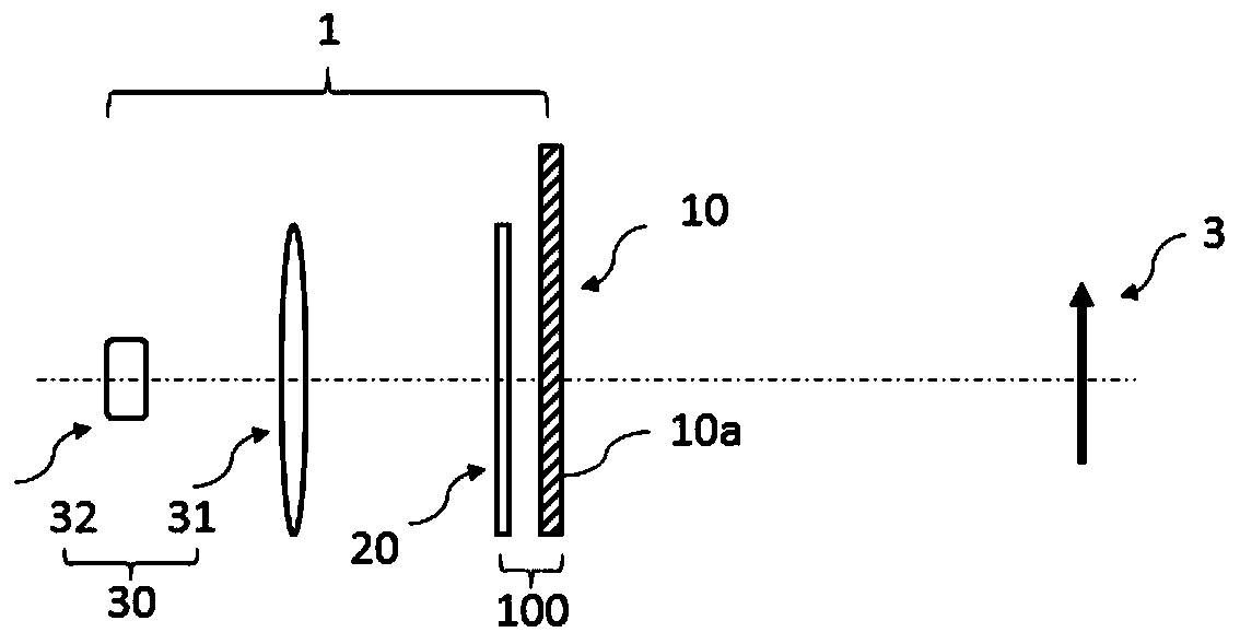 Diffraction-suppressing optical member, diffraction-suppressing display screen and diffraction-suppressing photographic device