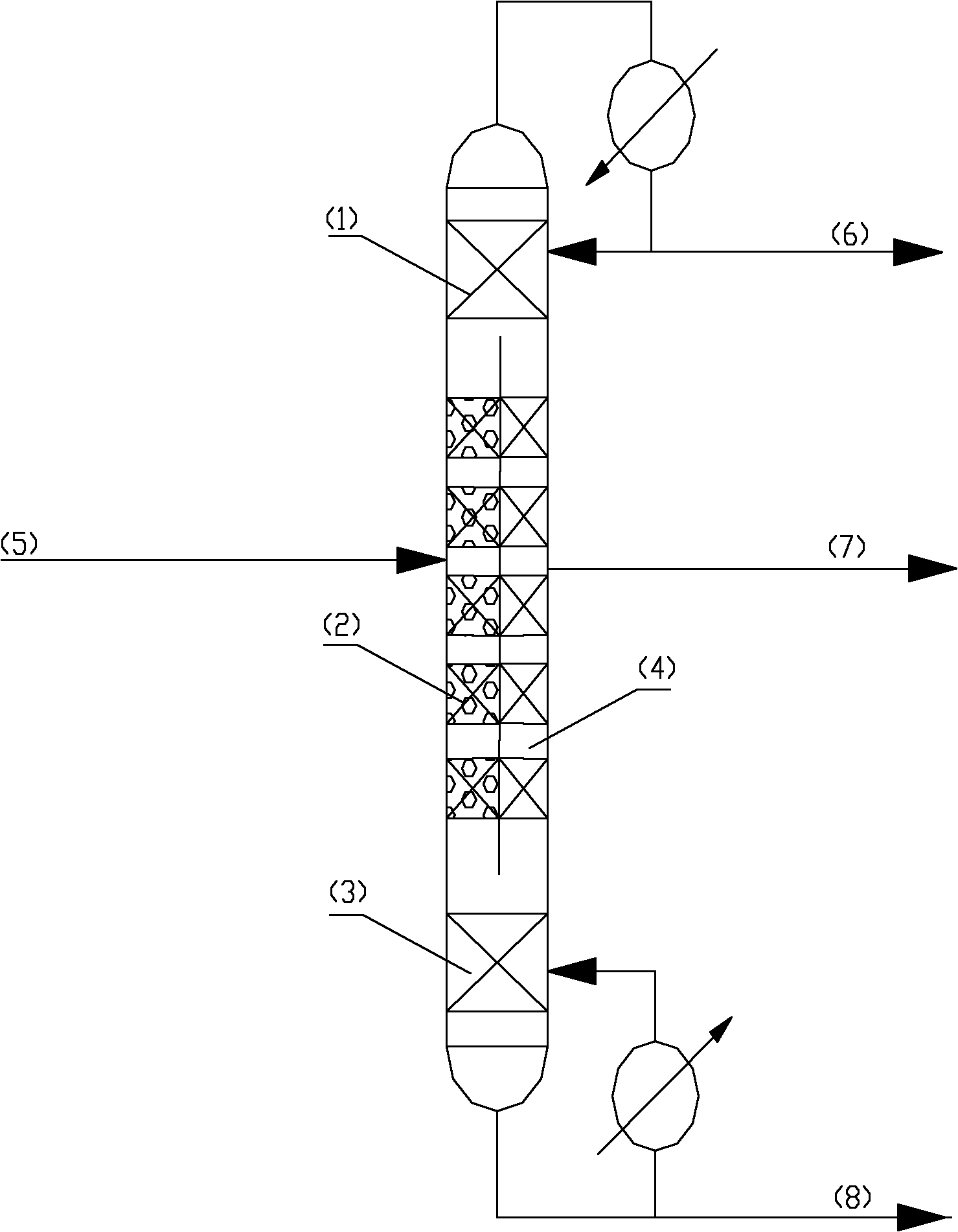 Clapboard adsorption device and method for removing boron impurities in chlorosilane system