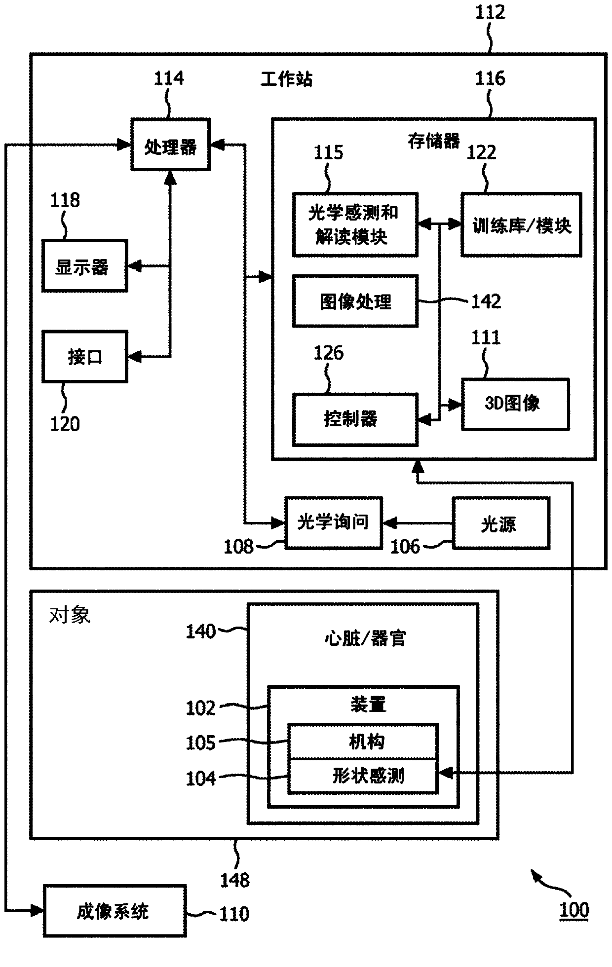 Shape sensing devices for real-time mechanical function assessment of an internal organ