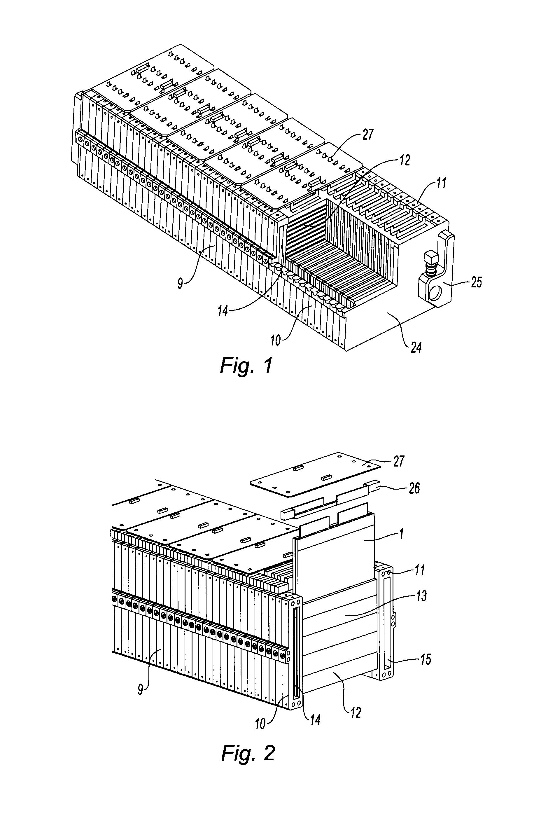 Electrical Battery Comprising Flexible Generating Elements and a System for the Mechanical and Thermal Conditioning of Said Elements