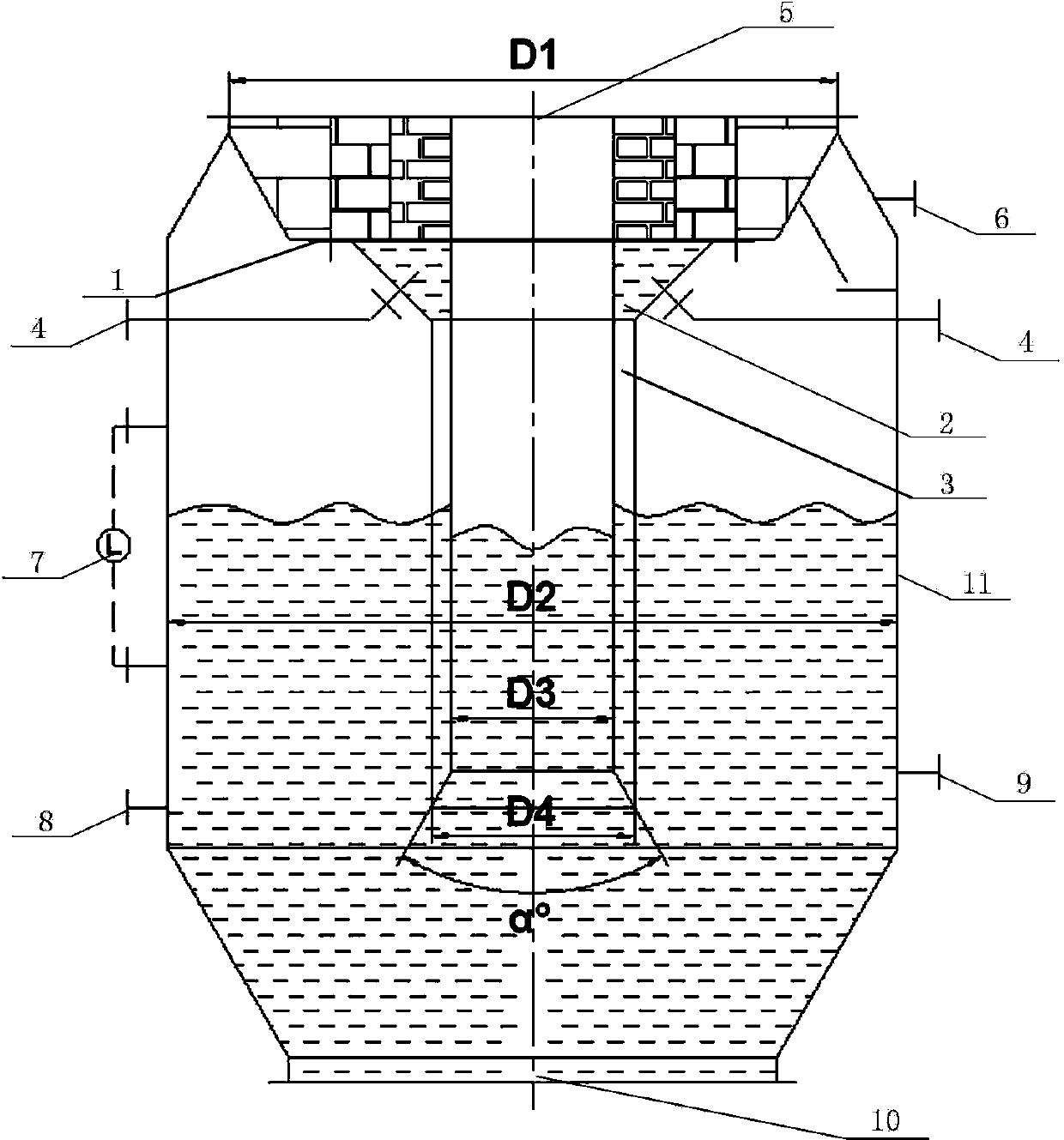 Quench cooler applied to entrained flow gasifier