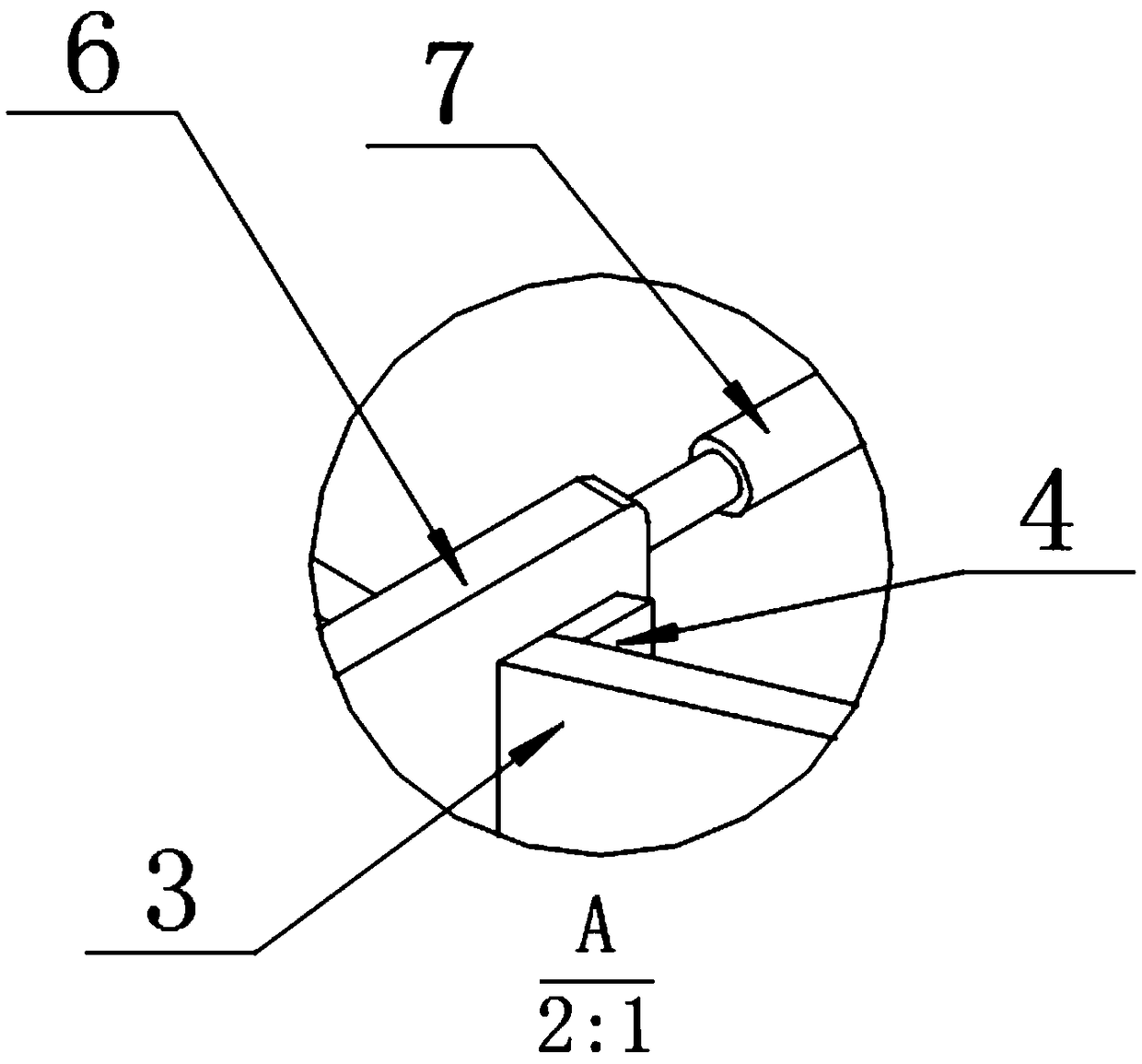 Filling opening structure in mechanical processing process