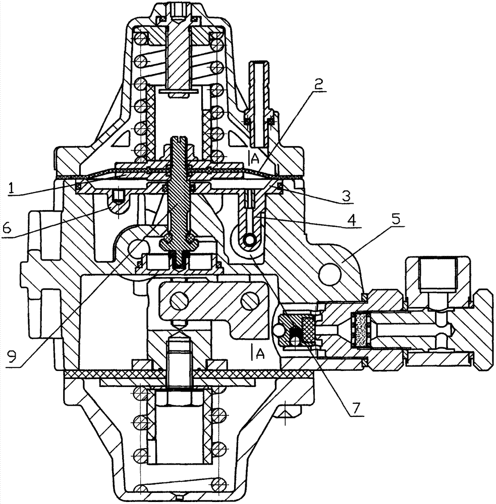 Buffer air chamber structure of vehicle compressed natural gas (CNG) pressure reducing valve