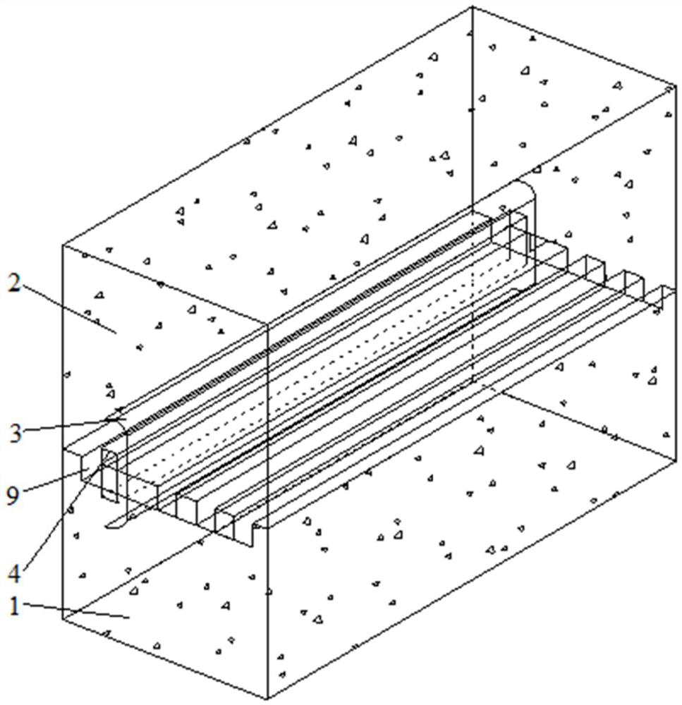 Temperature sensing type spraying and filling construction joint waterproof structure and construction method thereof