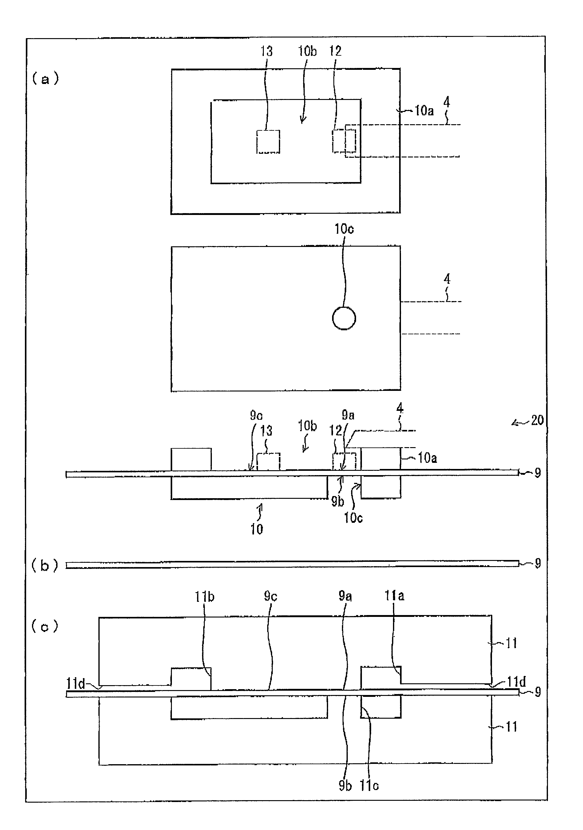 Package manufacturing method, package, optical module and die for integral molding