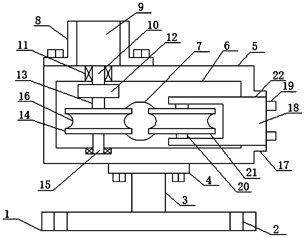 Cable clamping type driving device for cable production