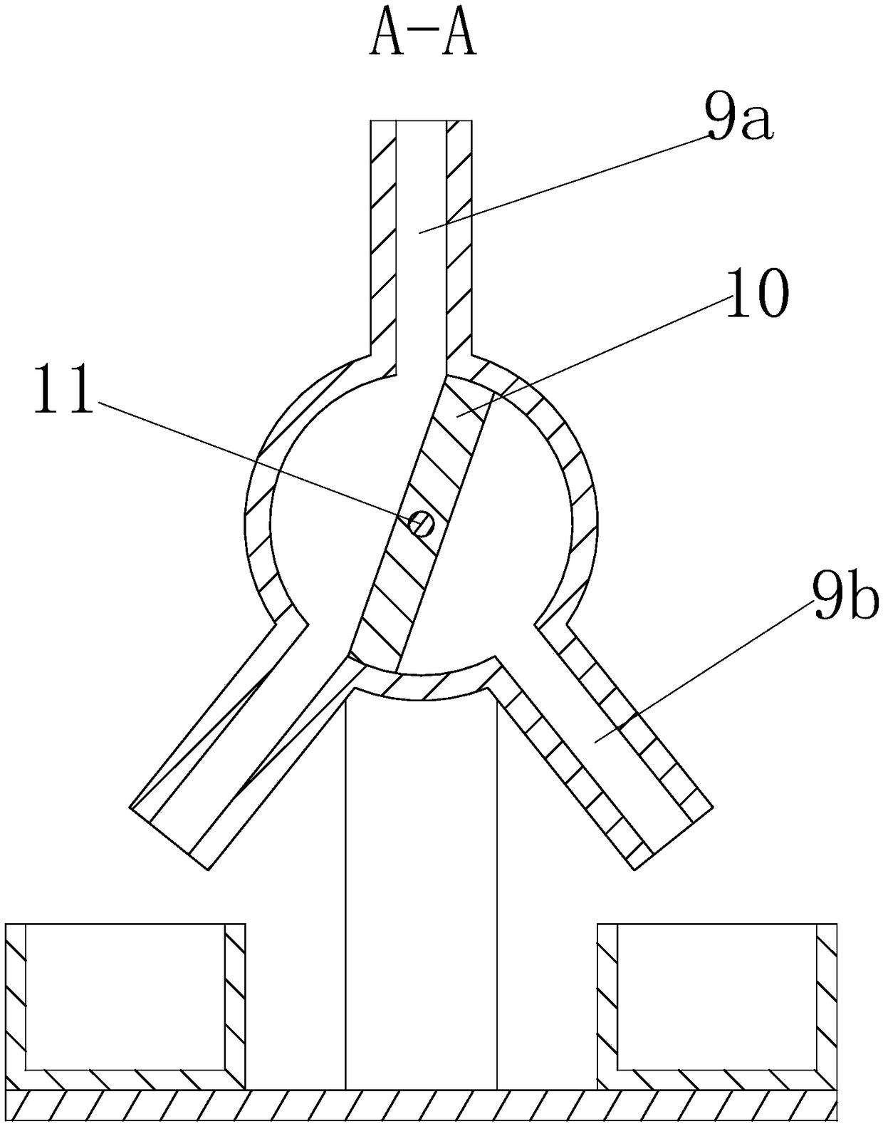 Edible oil flow dividing device