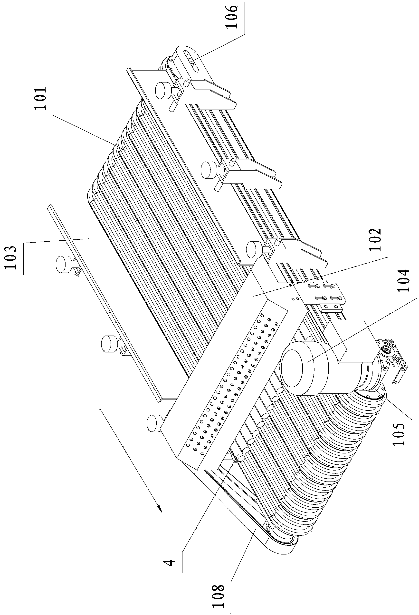 Sorting device of ham sausage appearance on-line visual inspection device