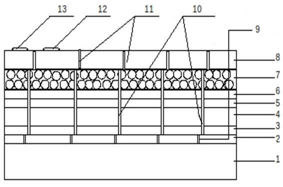 Amorphous silicon solar cell with three-dimensional photonic crystal serving as back reflecting layer and manufacturing method thereof