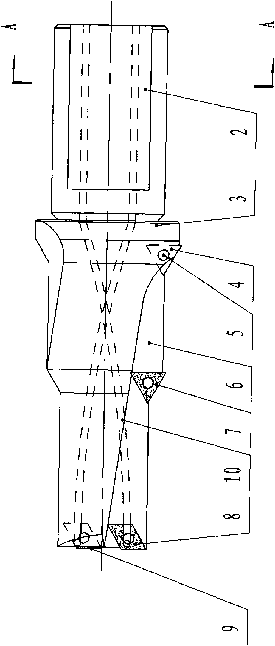 Inner-cooling indexable step drill and method for fabricating step hole
