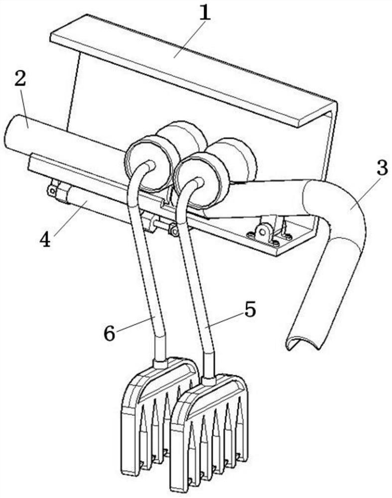 Outbound device in a garment hanging system