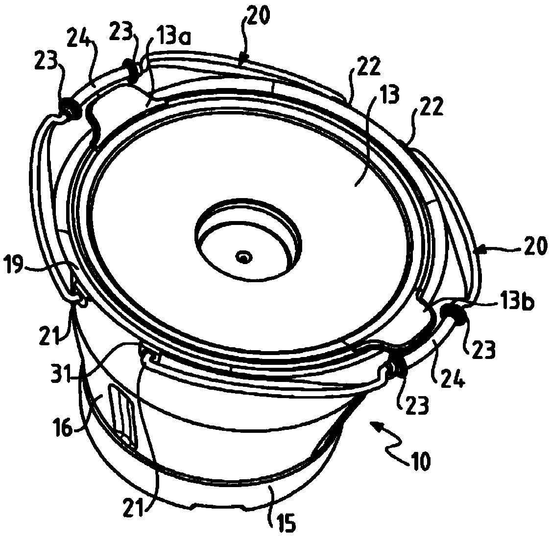 Internal receptacle, food preparation accessory and food preparation appliance including such an internal receptacle