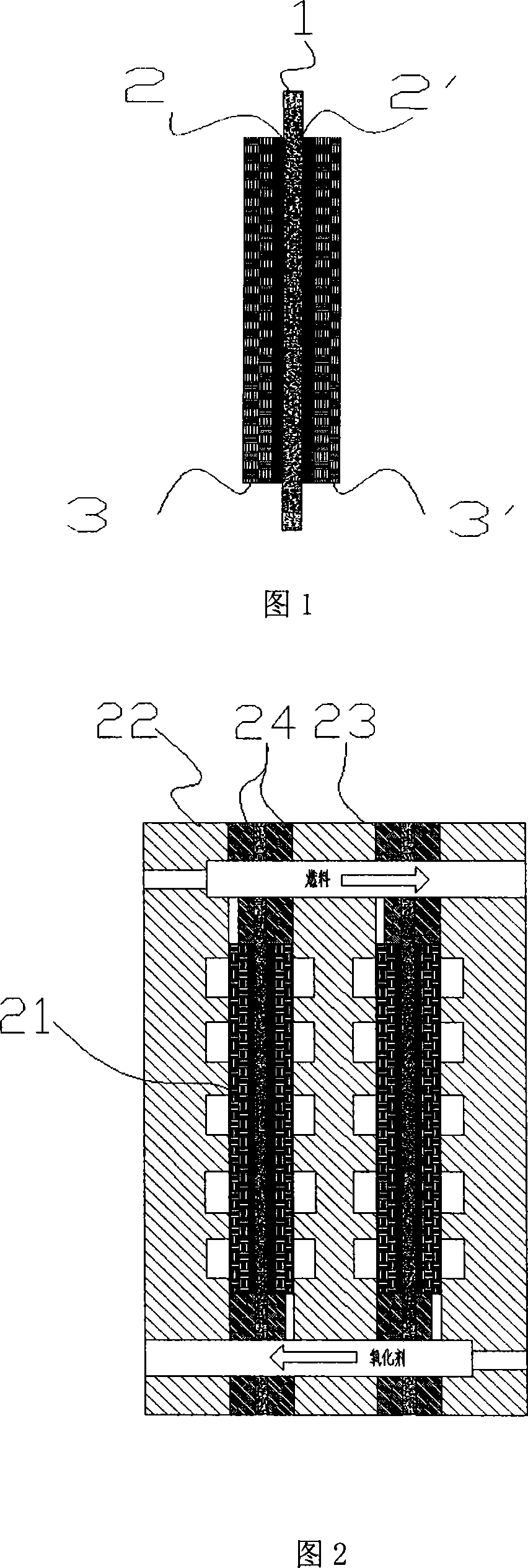 Pressing mold device for hot pressure prepared fuel cell membrane electrode