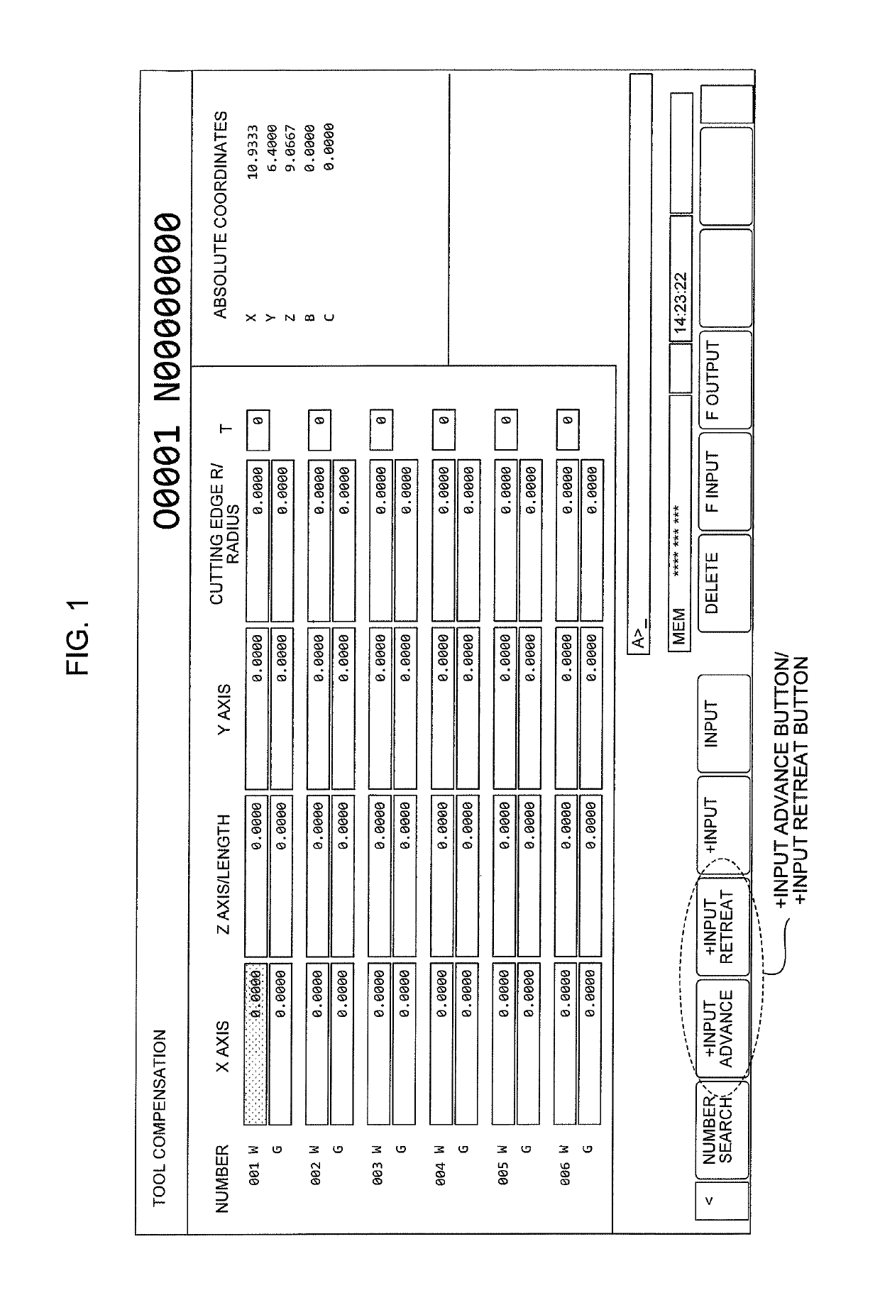 Numerical controller that prevents a tool compensation value setting error
