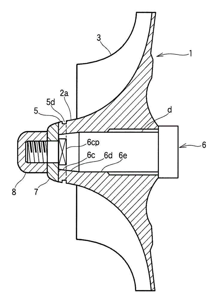 Rotor for centrifugal fluid machine