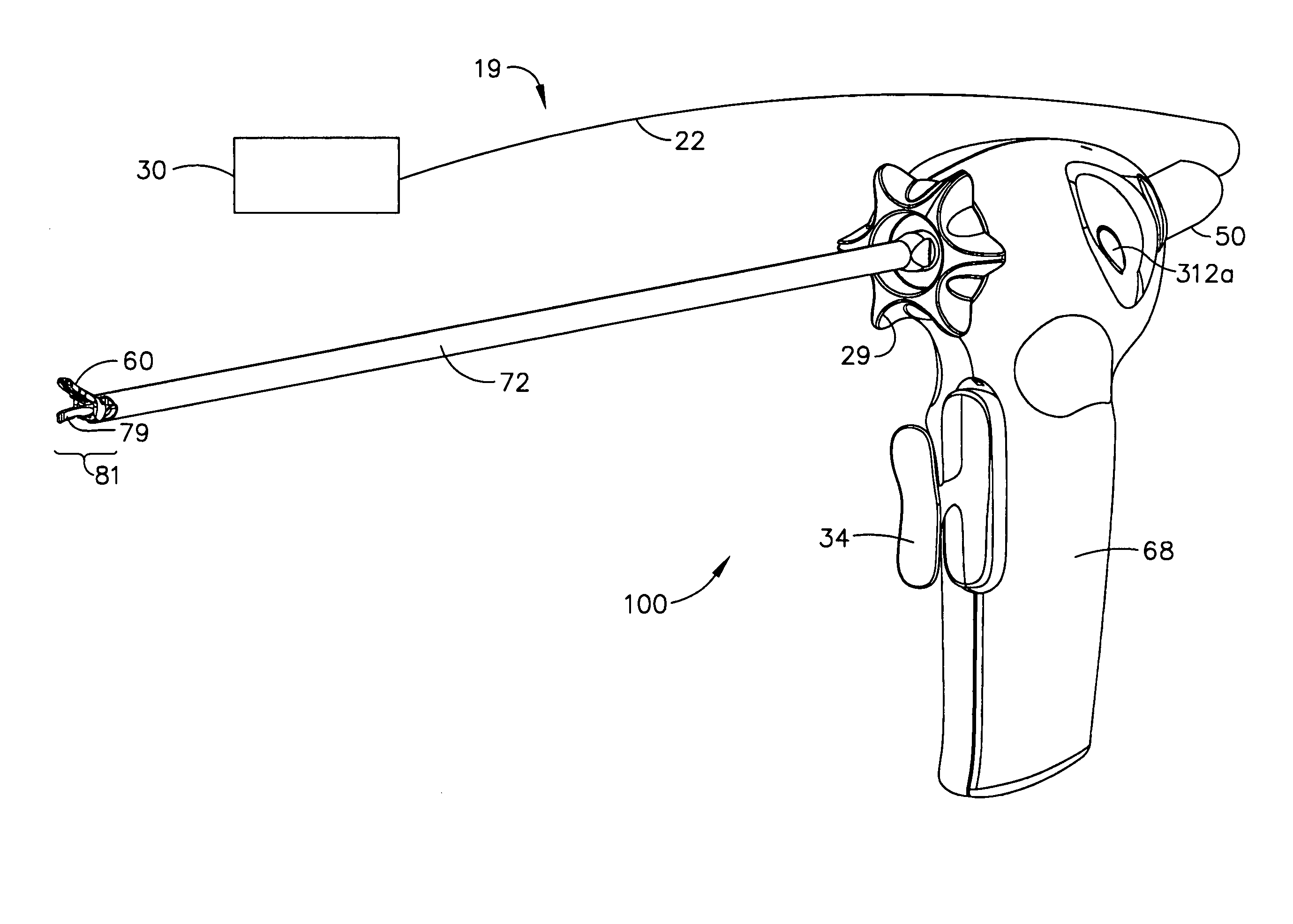 Actuation mechanism for use with an ultrasonic surgical instrument