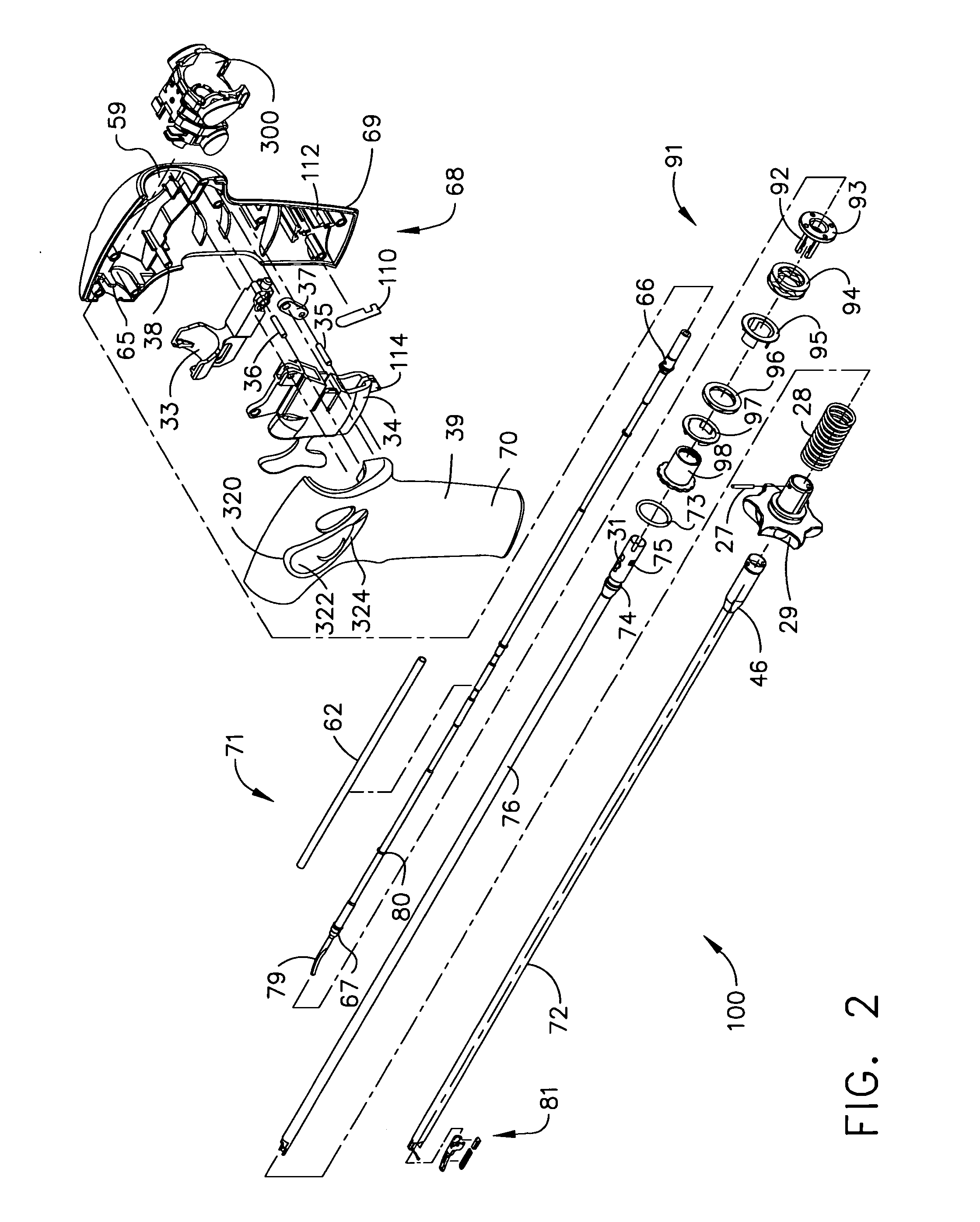 Actuation mechanism for use with an ultrasonic surgical instrument