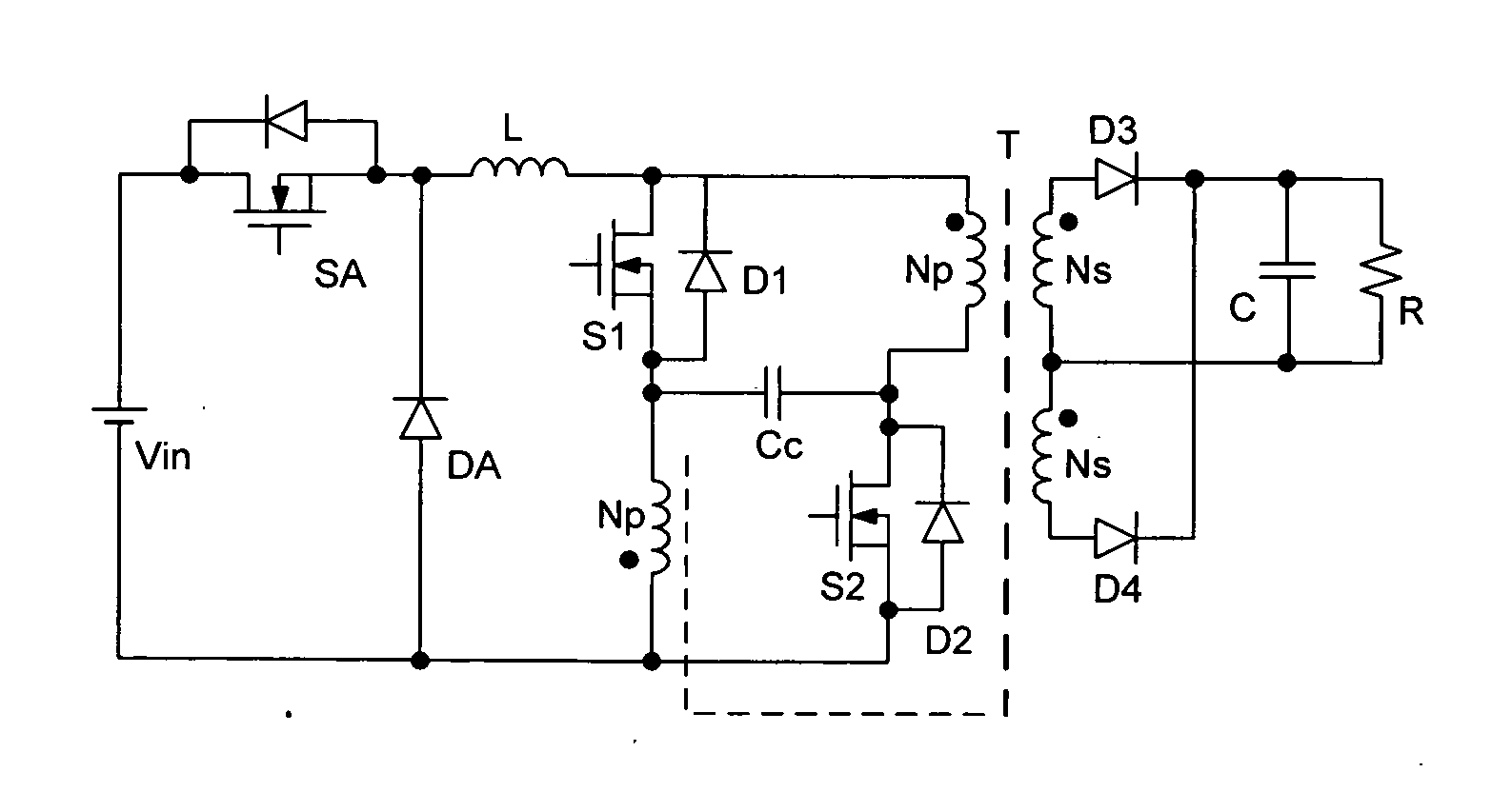 Isolated current regulated DC-DC converter
