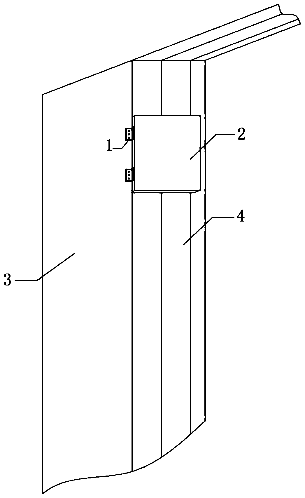 Simple temporary stopping device of elevator