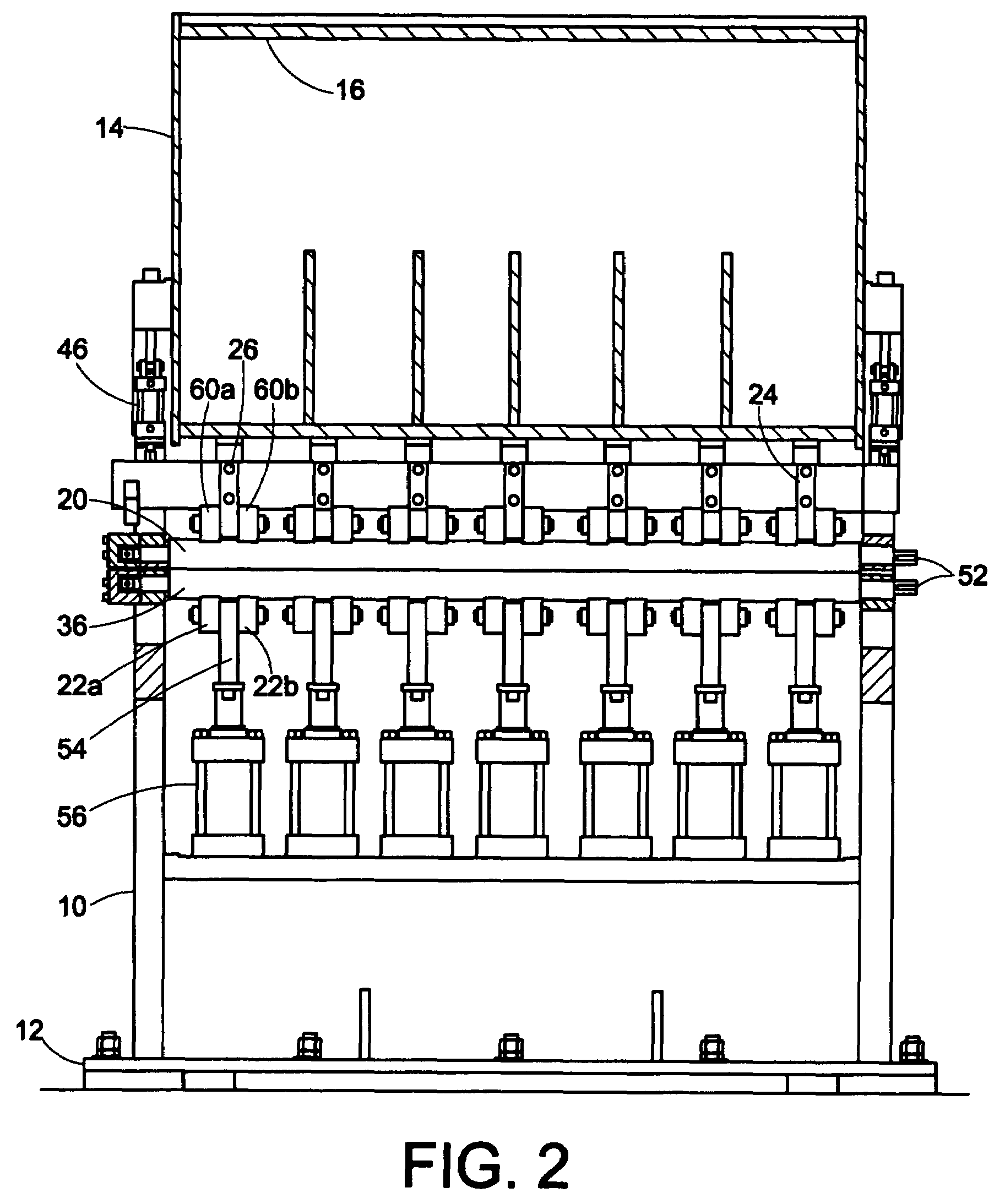 Cassette roller leveler with common back-up rolls