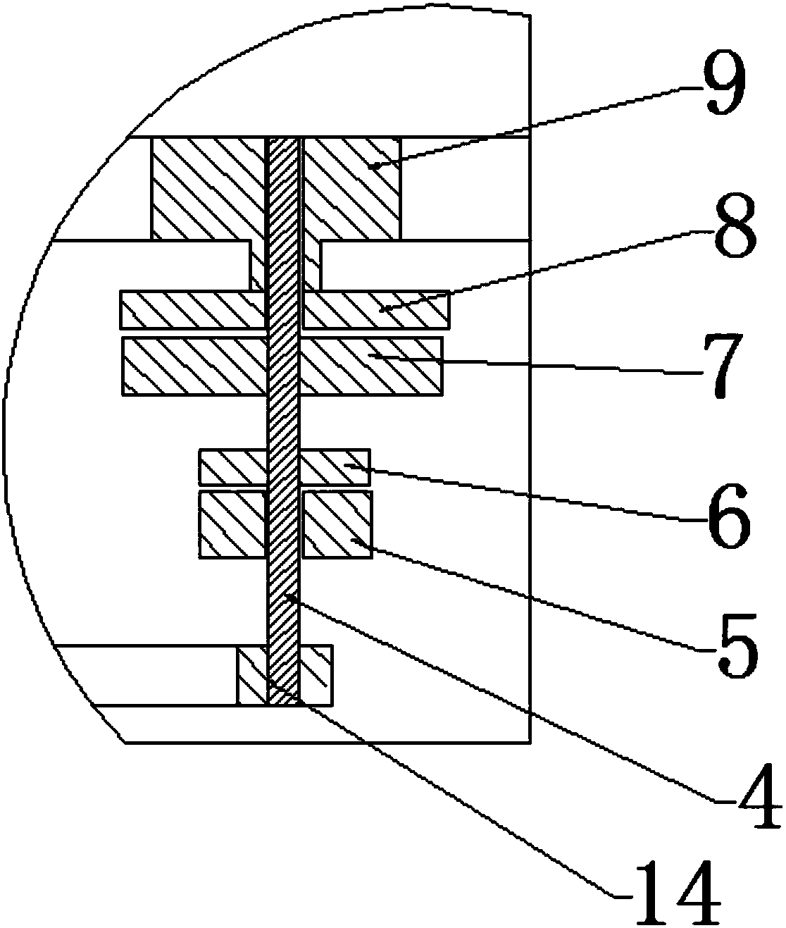 Magnetic resonance hospital bed horizontal motion driving structure