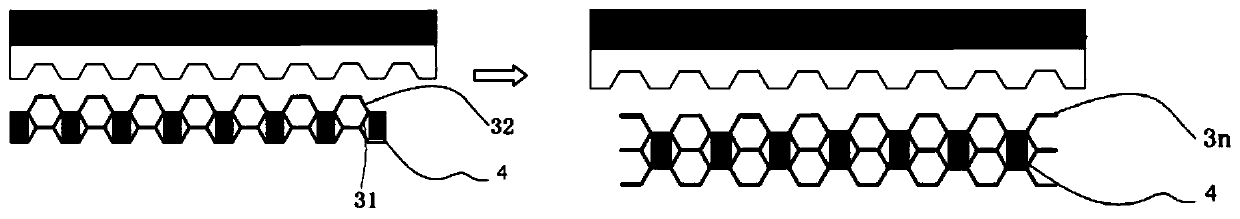 Carbon fiber honeycomb core material node cementing method