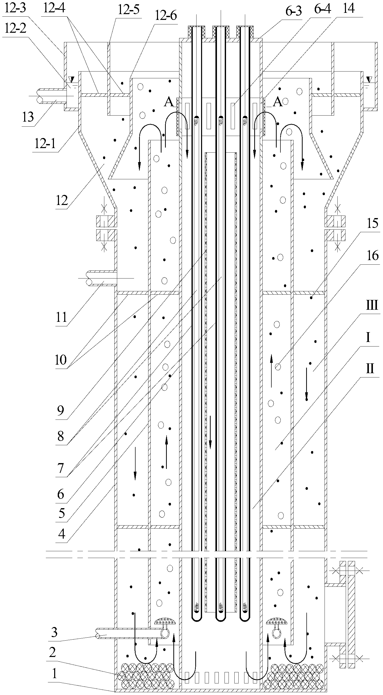 Bicirculating catalytic ozone water-treatment device and method