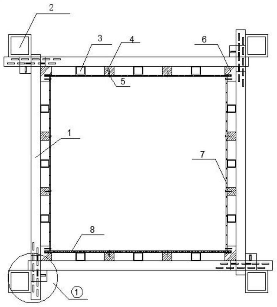 Frame column formwork supporting device