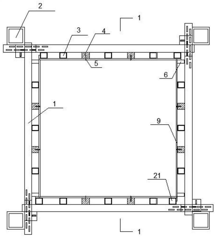 Frame column formwork supporting device