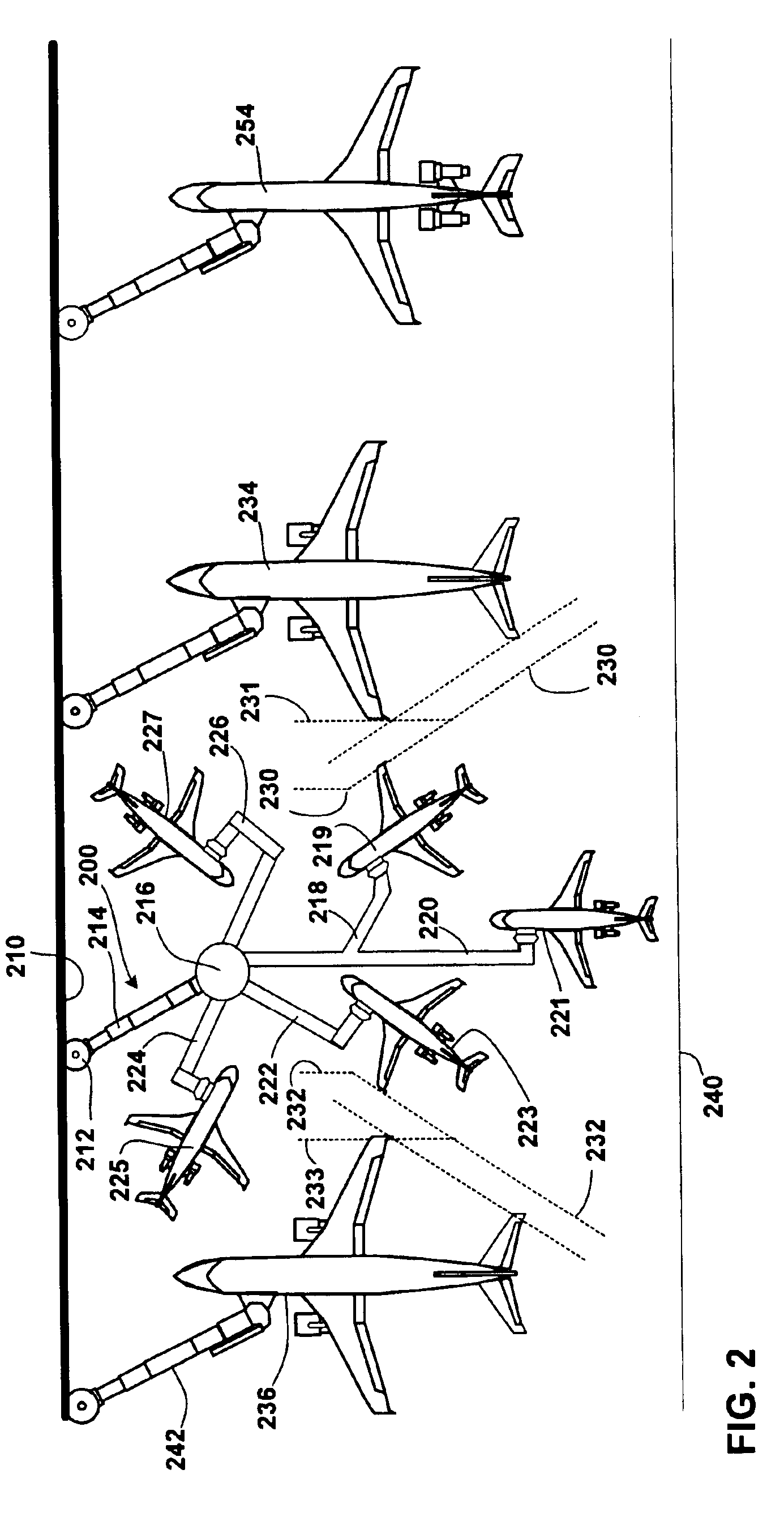 Interstitial regional aircraft boarding piers, and methods of using same