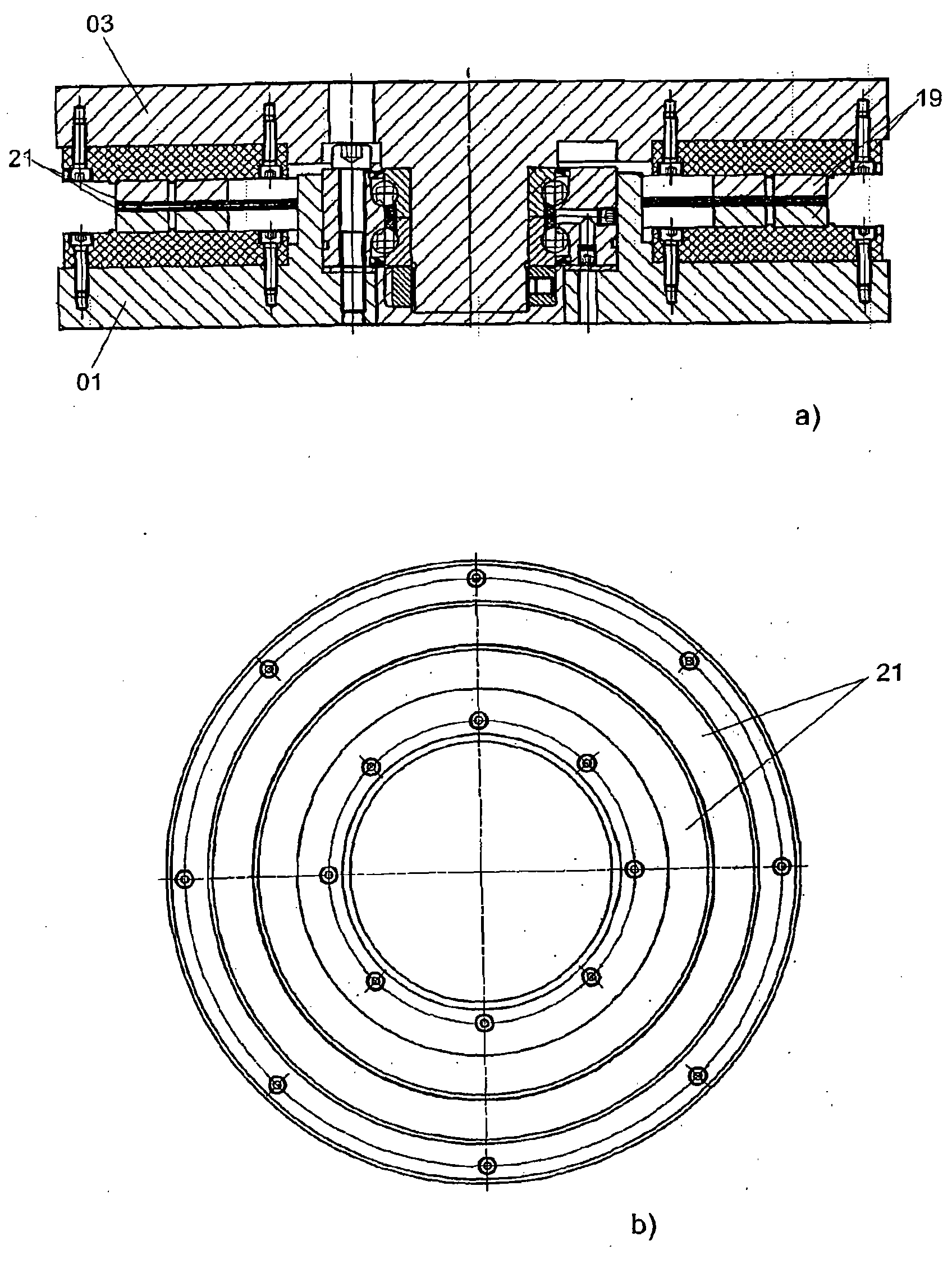 Bearing assembly for machine table with magnetic load relieving mechanism