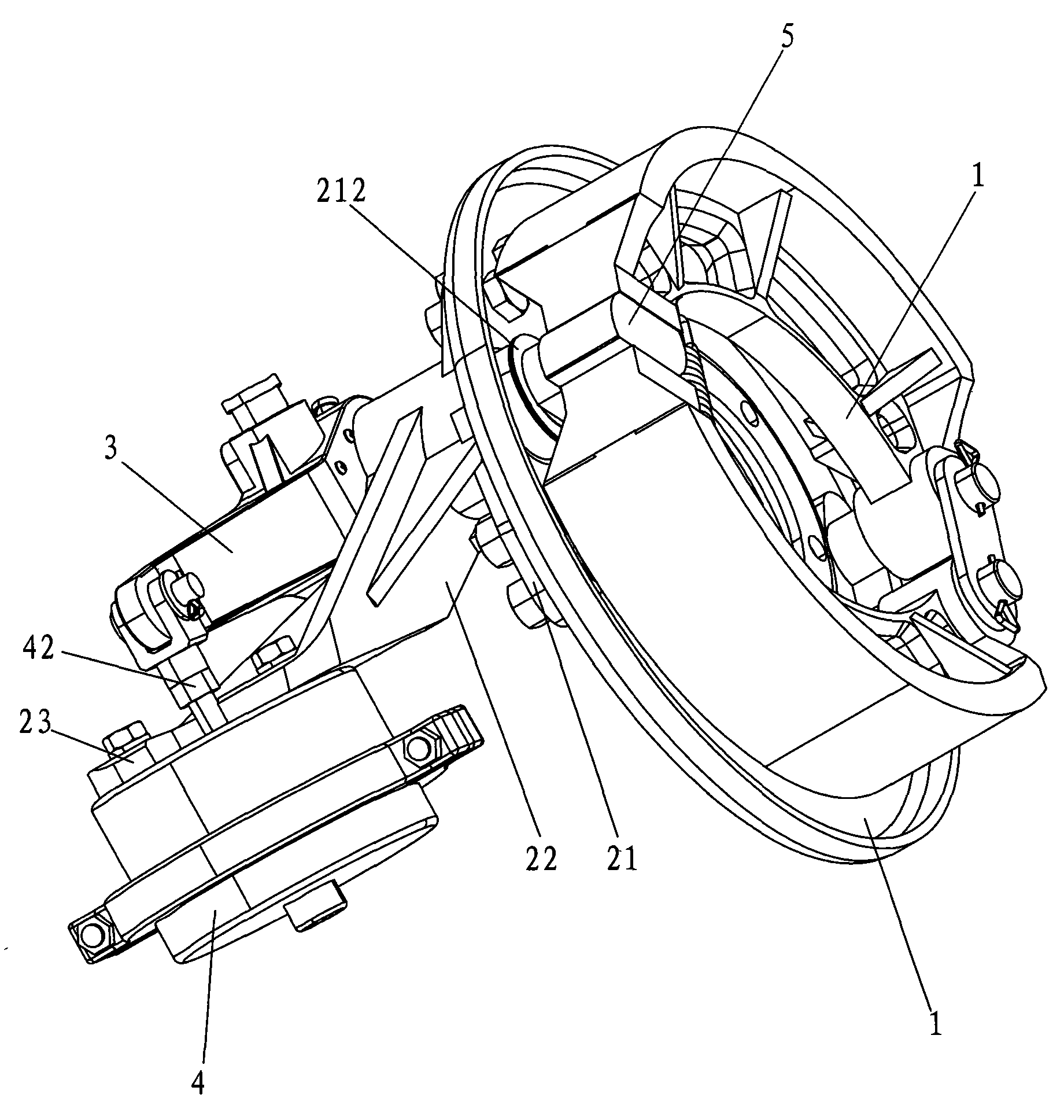 Braking mechanism of automobile steering driving front axle