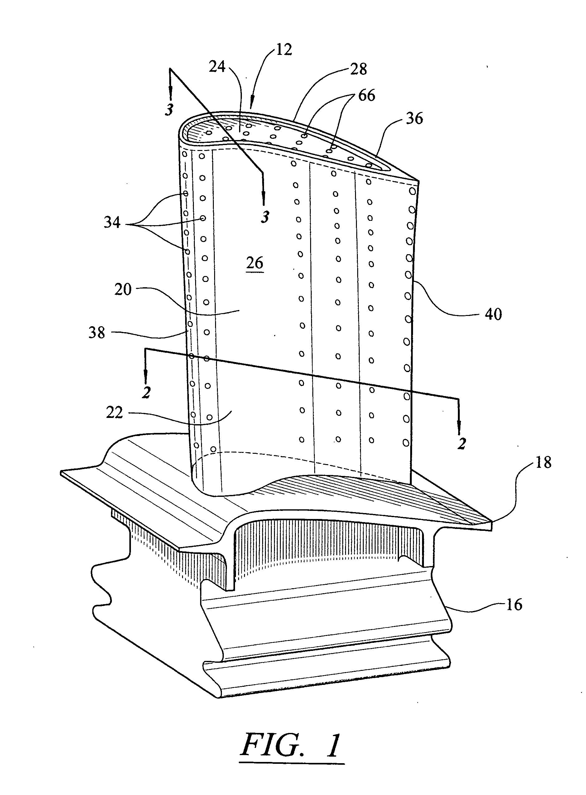 Vortex cooling system for a turbine blade