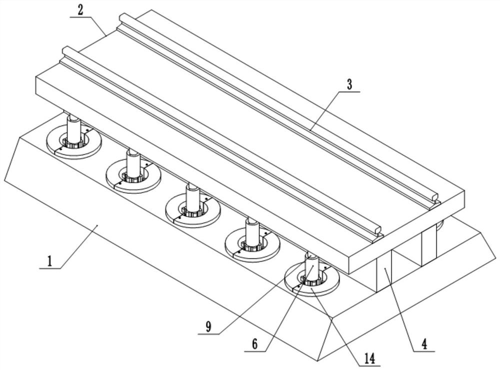 Shock absorption and settlement prevention subway rail suitable for tunnel