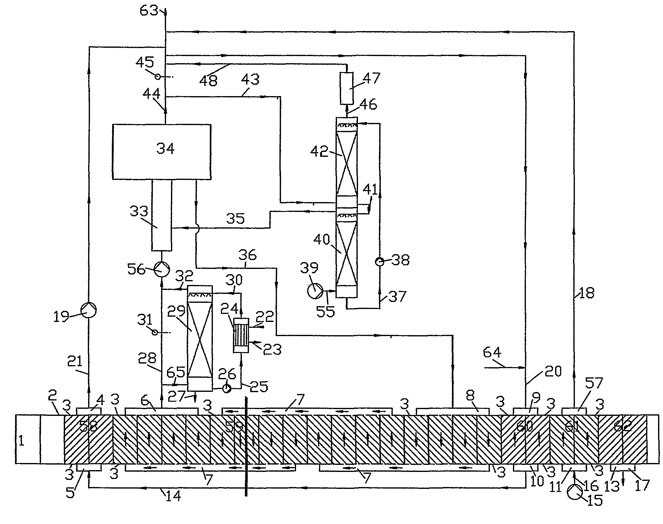 Method and system for the pyrolysis of whole tires