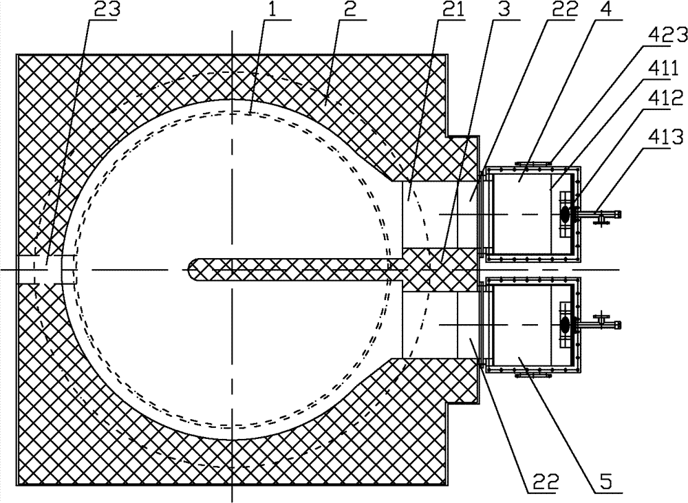 Heat-storage lead-melting furnace