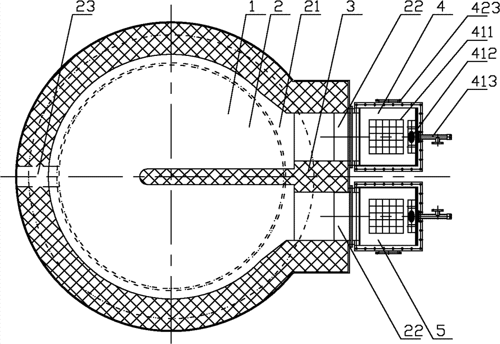 Heat-storage lead-melting furnace