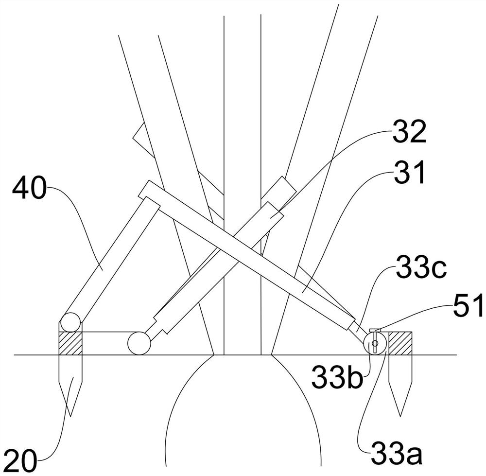 A seedling overgrowth fixing device