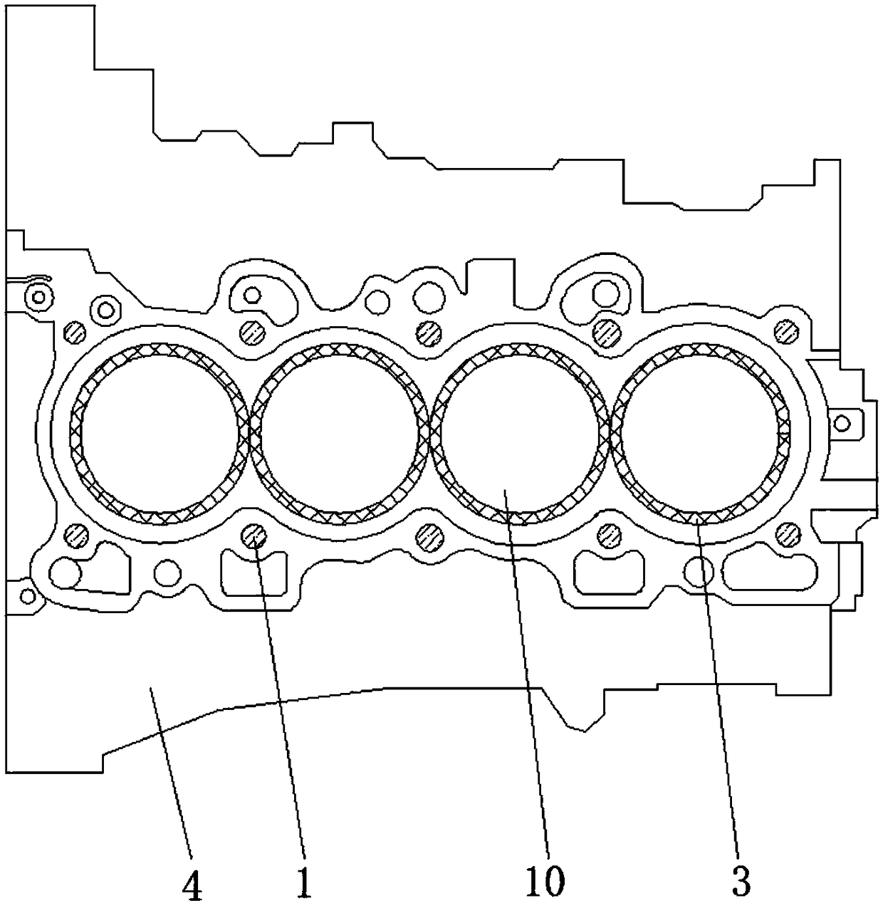 Engine cylinder block structure of automobile transmission