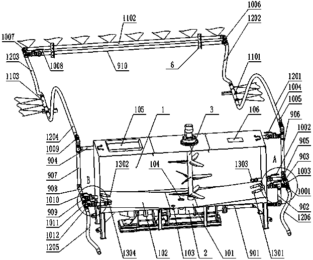 Horizontal cement paste spraying device, paver with same and application thereof